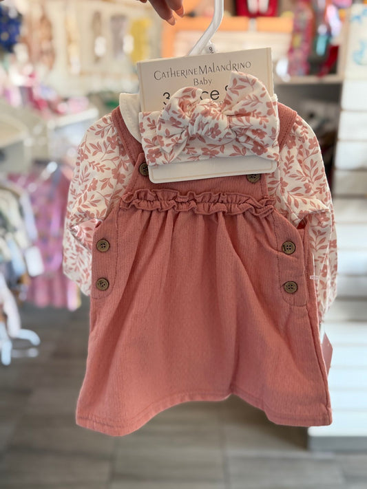 Conjunto Jumper con moño para bebé