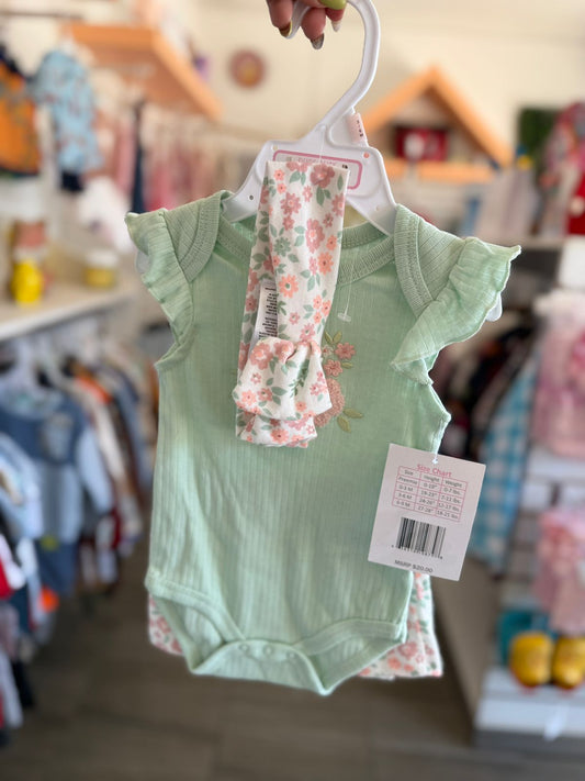 Conjunto con moño para niña
