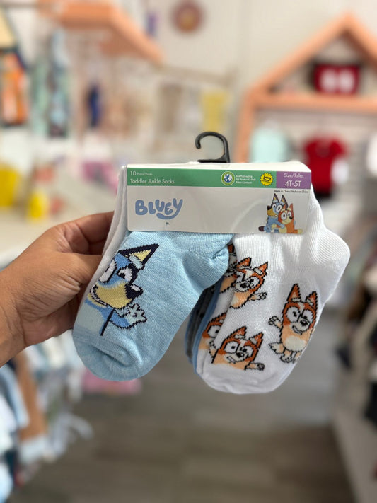 10 pack calcetas de bluey para niño